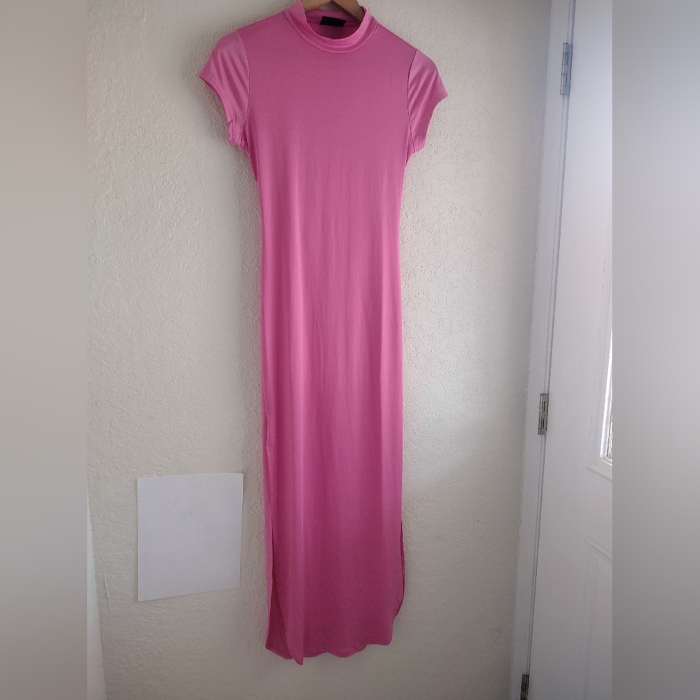 Jolie & Joy Pink Maxi Dress With Open Back - Picture 3 of 7